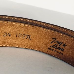 Tony Lama Accessories - Tony Lama Ostrich Leather Tan Western Belt Tony Lama Accessories - Tony Lama Ostrich Leather Tan Western Belt